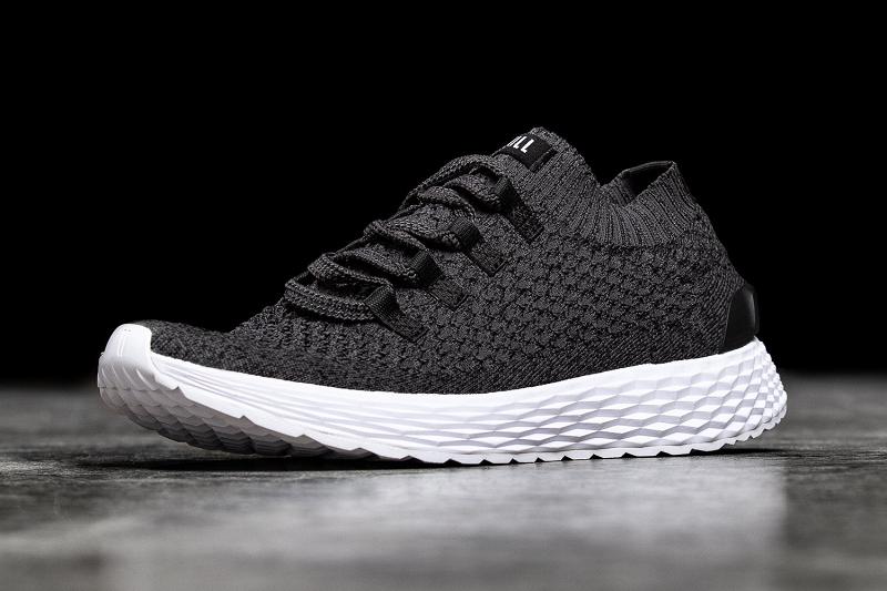 Nobull Graphite Knit Runner Men's Running Shoes Deep / Grey | USA G1101S